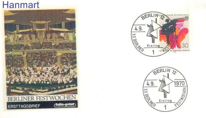 Znaczek Berlin Niemcy 1970 FDC
