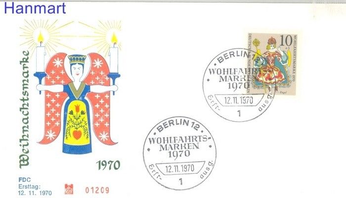 Znaczek Berlin Niemcy 1970 FDC