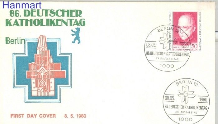 Znaczek Berlin Niemcy 1980 Mi 624 FDC