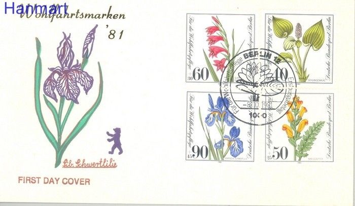 Znaczek Berlin Niemcy 1981 Mi 650-653 FDC