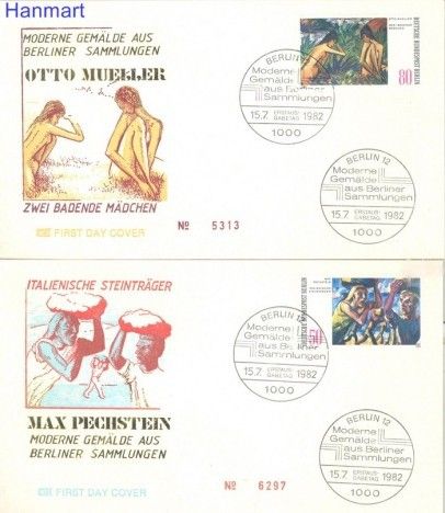 Znaczek Berlin Niemcy 1982 Mi 678-679 FDC