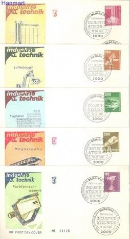 Znaczek Berlin Niemcy 1982 Mi 668-672 FDC