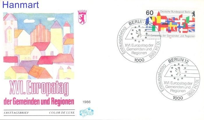 Znaczek Berlin Niemcy 1986 Mi 758 FDC
