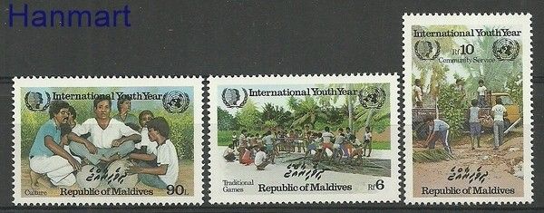 Znaczek Malediwy 1985 Mi 1138-1140 Czyste **
