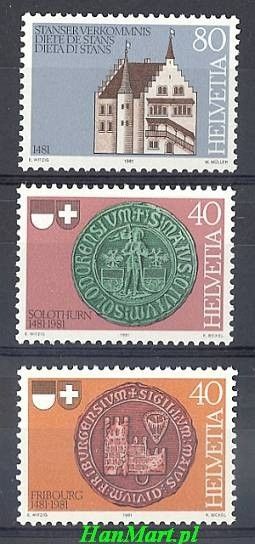 Znaczek Szwajcaria 1981 Mi 1203-1205 Czyste **