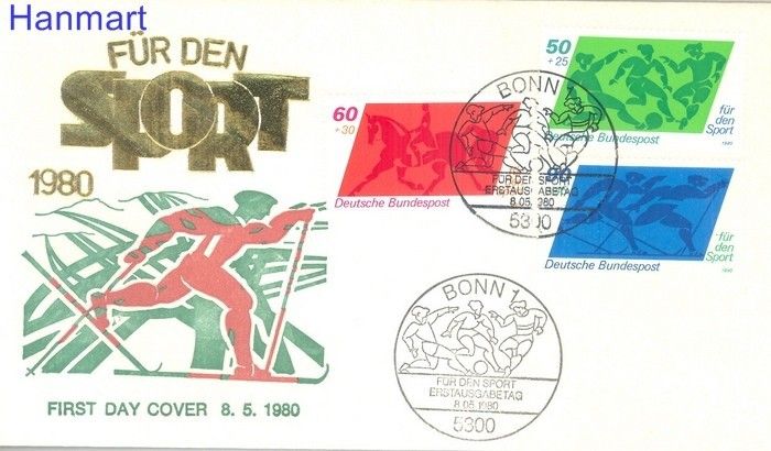 Znaczek Niemcy 1980 Mi 1046-1048 FDC