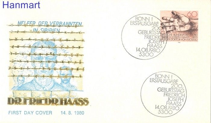 Znaczek Niemcy 1980 Mi 1056 FDC
