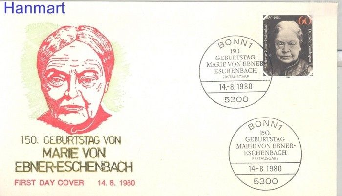 Znaczek Niemcy 1980 Mi 1057 FDC