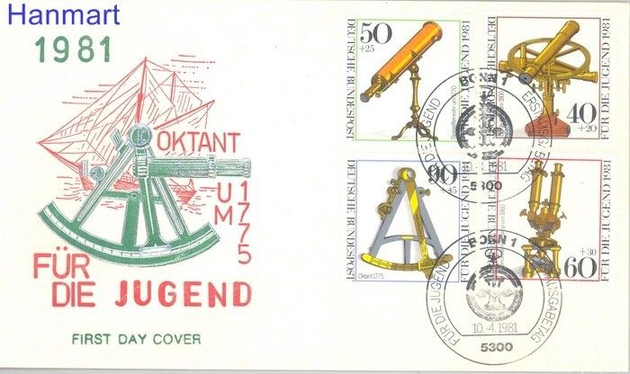 Znaczek Niemcy 1981 Mi 1090-1093 FDC