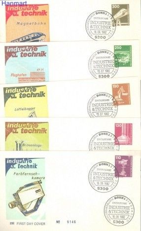 Znaczek Niemcy 1982 Mi 1134-1138 FDC