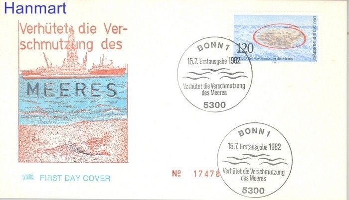 Znaczek Niemcy 1982 Mi 1144 FDC