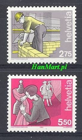 Znaczek Szwajcaria 1989 Mi 1402-1403 Czyste **
