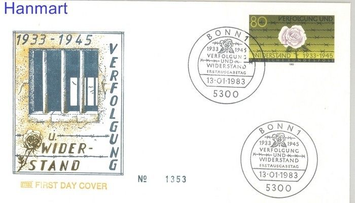 Znaczek Niemcy 1983 Mi 1163 FDC