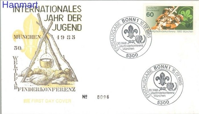 Znaczek Niemcy 1985 FDC