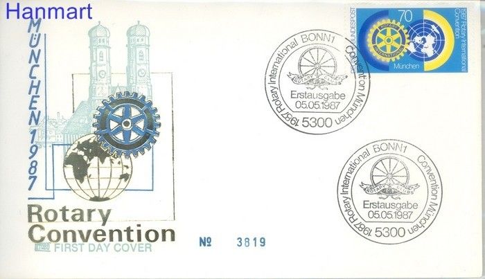 Znaczek Niemcy 1987 FDC