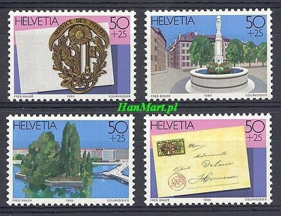 Znaczek Szwajcaria 1990 Mi 1427-1430 Czyste **