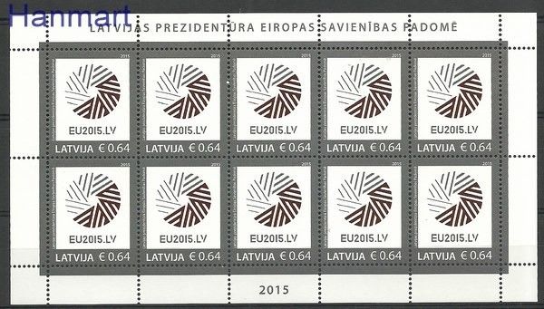Znaczek Łotwa 2015 Mi ark 928 Czyste **