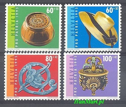 Znaczek Szwajcaria 1995 Mi 1548-1551 Czyste **