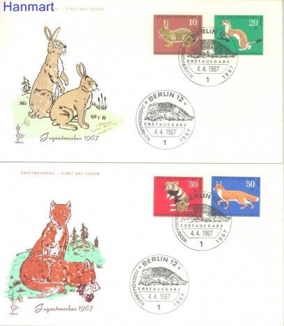 Znaczek Berlin Niemcy 1967 FDC
