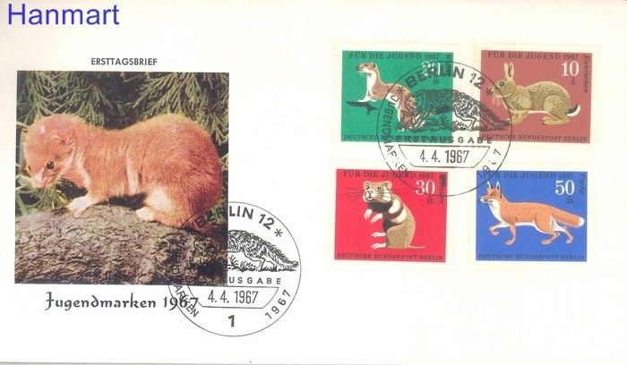 Znaczek Berlin Niemcy 1967 FDC