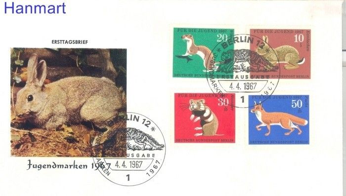 Znaczek Berlin Niemcy 1967 FDC