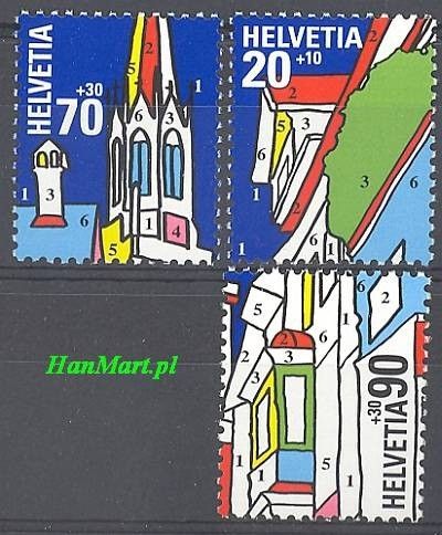 Znaczek Szwajcaria 1999 Mi 1692-1694 Czyste **