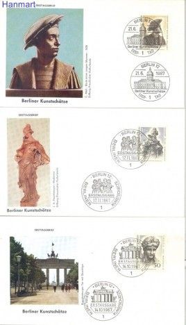 Znaczek Berlin Niemcy 1967 Mi 303-308 FDC