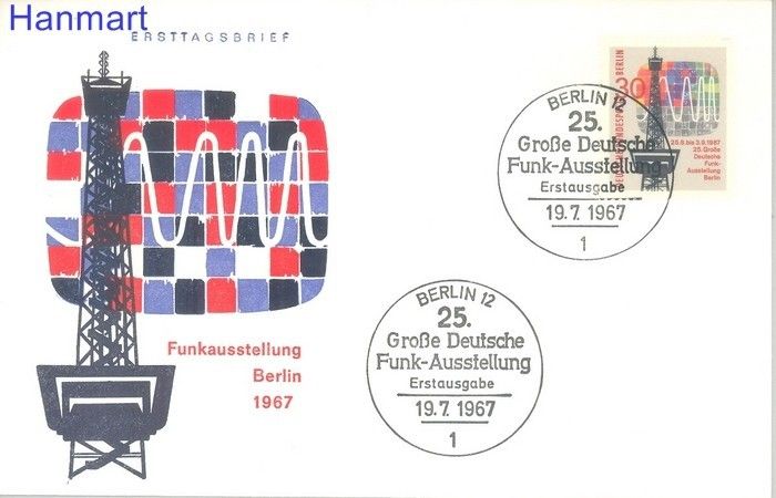 Znaczek Berlin Niemcy 1967 FDC