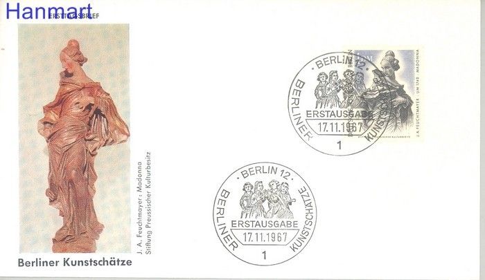 Znaczek Berlin Niemcy 1967 FDC