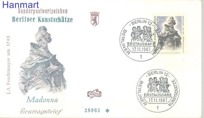 Znaczek Berlin Niemcy 1967 FDC