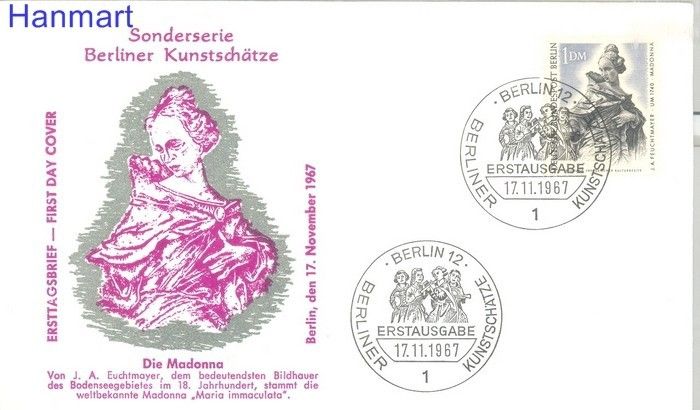 Znaczek Berlin Niemcy 1967 FDC