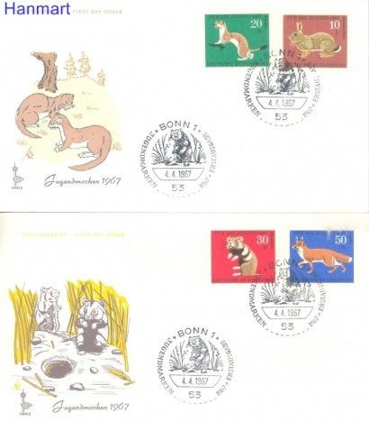 Znaczek Niemcy 1967 FDC