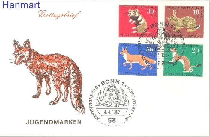 Znaczek Niemcy 1967 FDC
