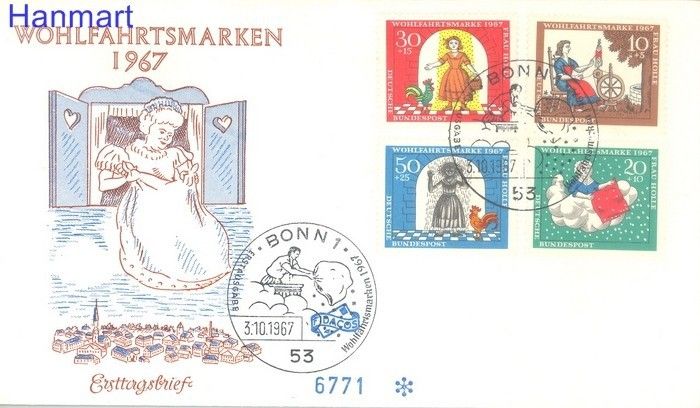 Znaczek Niemcy 1967 FDC