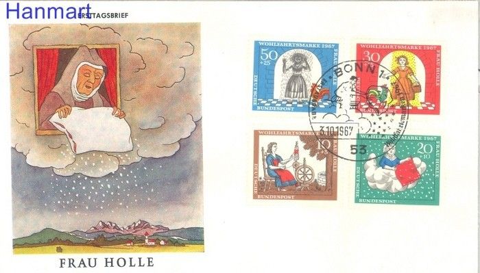 Znaczek Niemcy 1967 FDC