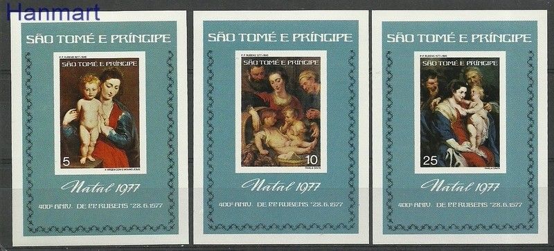 Znaczek Wyspy Św. Tomasza i Książęca 1977 Mi bl 4-6B Czyste **