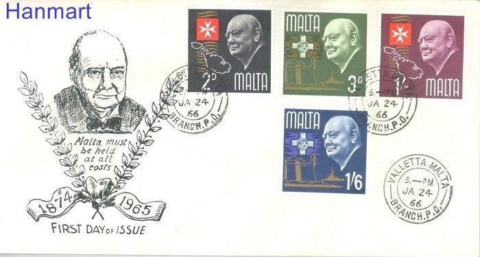 Znaczek Malta 1966 Mi 333-336 FDC