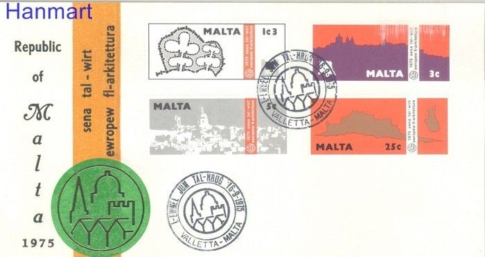 Znaczek Malta 1975 Mi 514-517 FDC