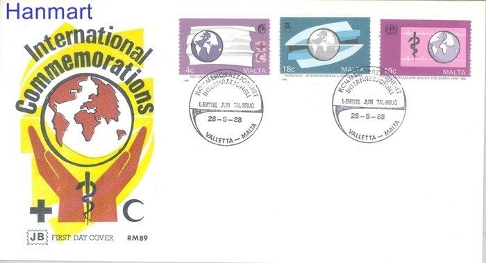 Znaczek Malta 1988 Mi 796-798 FDC