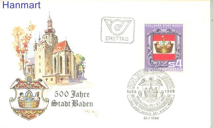 Znaczek Austria 1980 Mi 1631 FDC