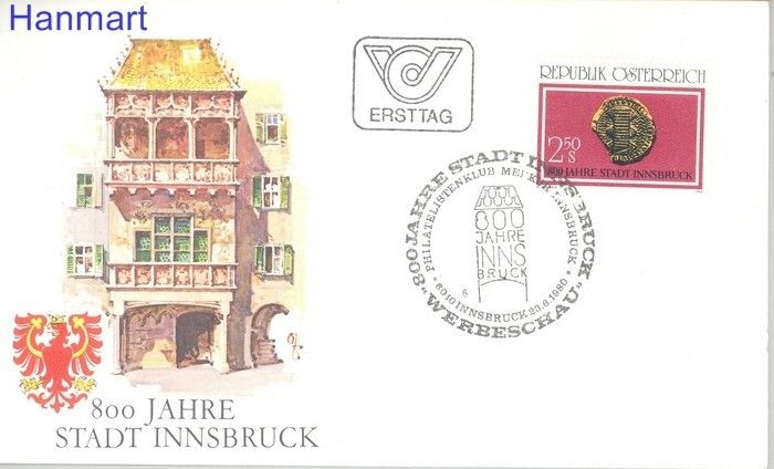 Znaczek Austria 1980 Mi 1647 FDC