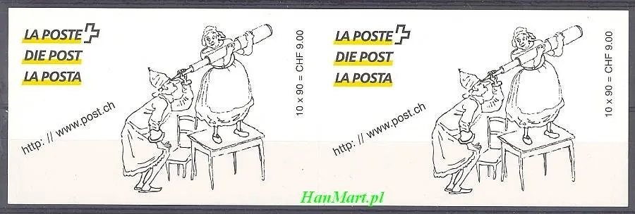 Znaczek Szwajcaria 1999 Mi mh 113 Czyste **
