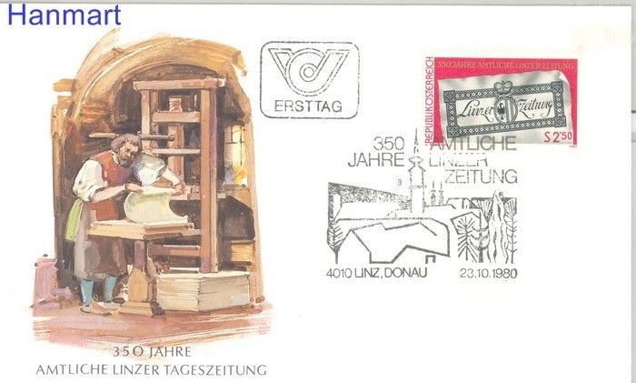 Znaczek Austria 1980 Mi 1657 FDC