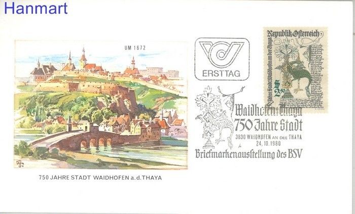 Znaczek Austria 1980 Mi 1658 FDC
