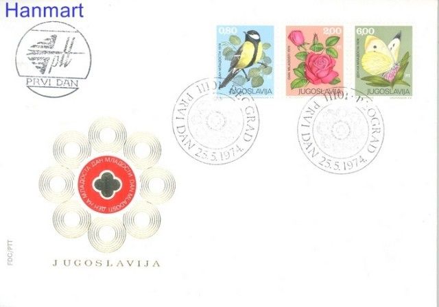 Znaczek Jugosławia 1974 Mi 1559-1561 FDC