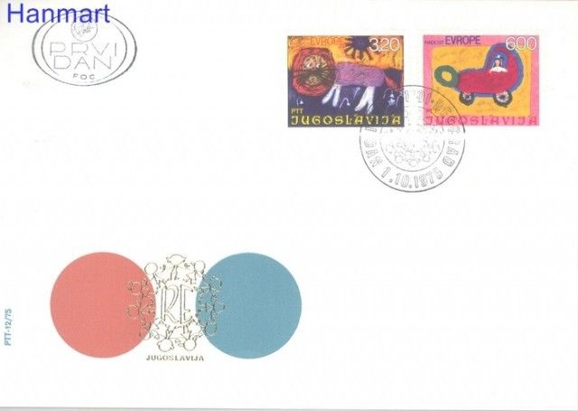 Znaczek Jugosławia 1975 Mi 1615-1616 FDC