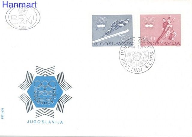 Znaczek Jugosławia 1976 Mi 1630-1631 FDC