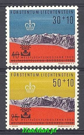 Znaczek Liechtenstein 1960 Mi 389-390 Czyste **