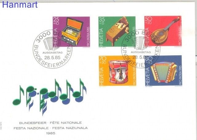 Znaczek Szwajcaria 1985 FDC