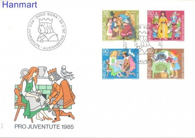 Znaczek Szwajcaria 1985 Mi 1304-1307 FDC